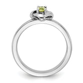 Sterling Silver Stackable Expressions Peridot Ring